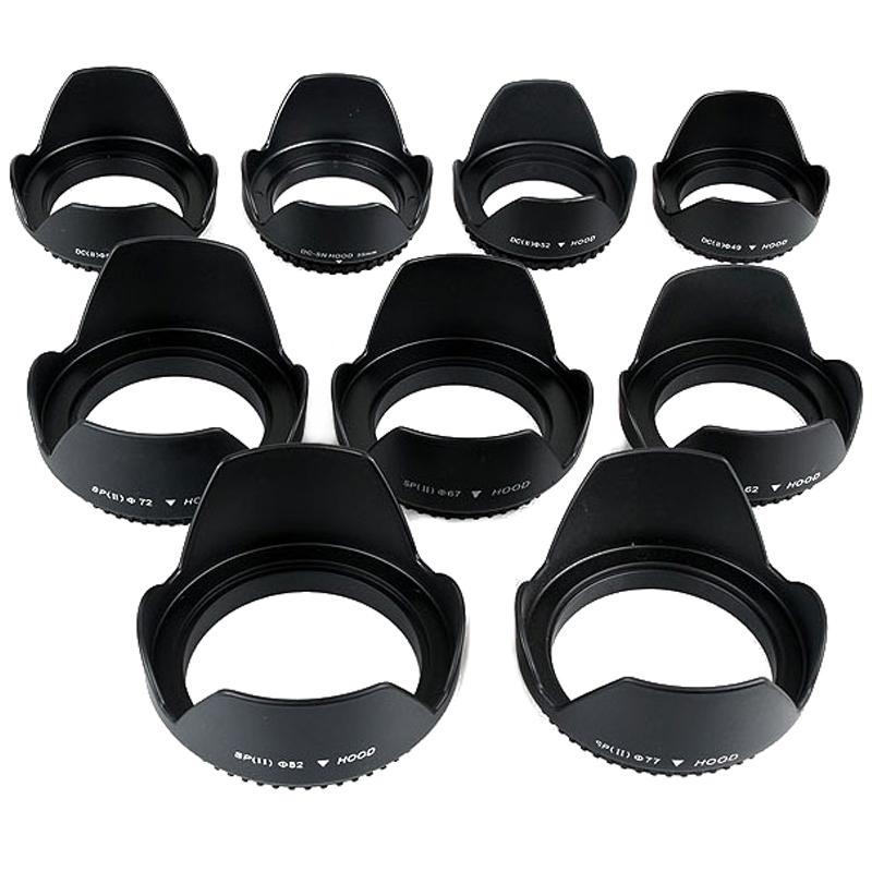 10pcs/lot 49 52 55 58 62 67 72 77 82mm Flower LENS HOOD for canon nikon for Sony camera lens