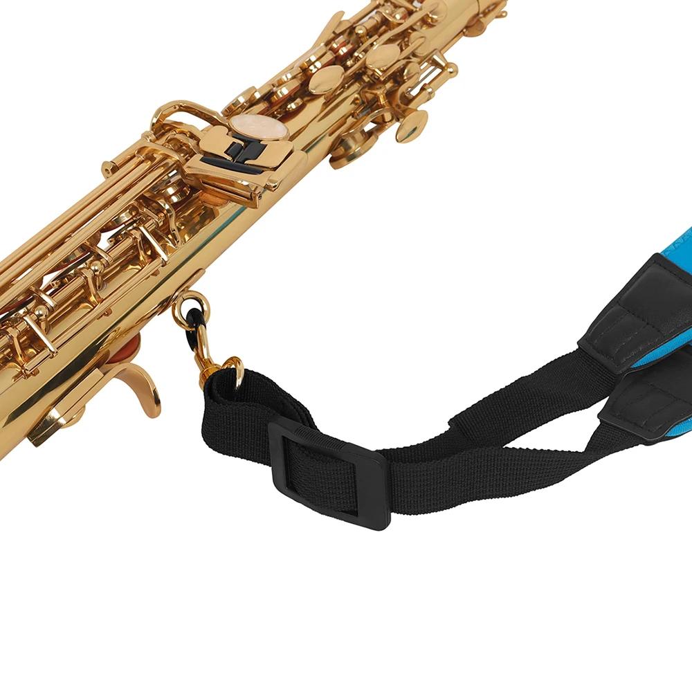 IRIN Adjustable Saxophone Neck Strap Metal Chrome Plated Hook Rope For Soprano Tenor Alto Sax Instrument Fitting One Shoulder