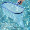 Blue Plastic Leaf Skimmer Fine Mesh Net Deep Bag Swimming Pool Pond Tub Cleaning Tool