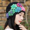 Cotton Crochet Beanie Hat With HollowOut Flower Design Summer Vacation Casual Skull Cap For Women Everyday Wear