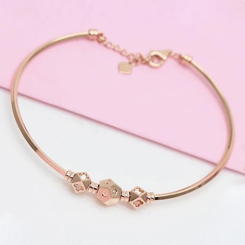 Фиолетовый Золотой Модный Классический Блестящий Позолоченный Розовым Золотом Цвет Золотой Самостоятельно Хранимый Высококлассный Браслет с Темпераментом