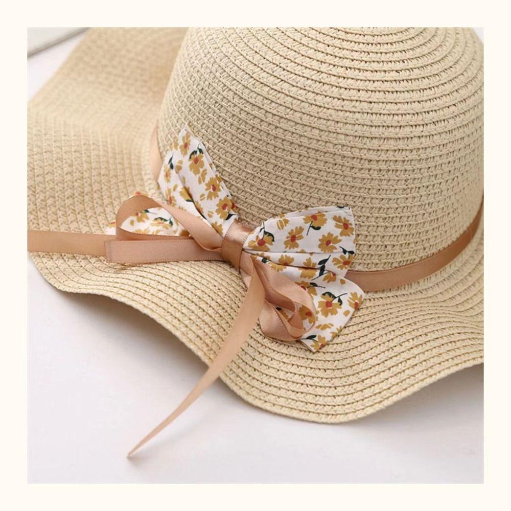 Милая шляпа от солнца с большими полями для малышей, детская соломенная шляпа, сумка для девочек