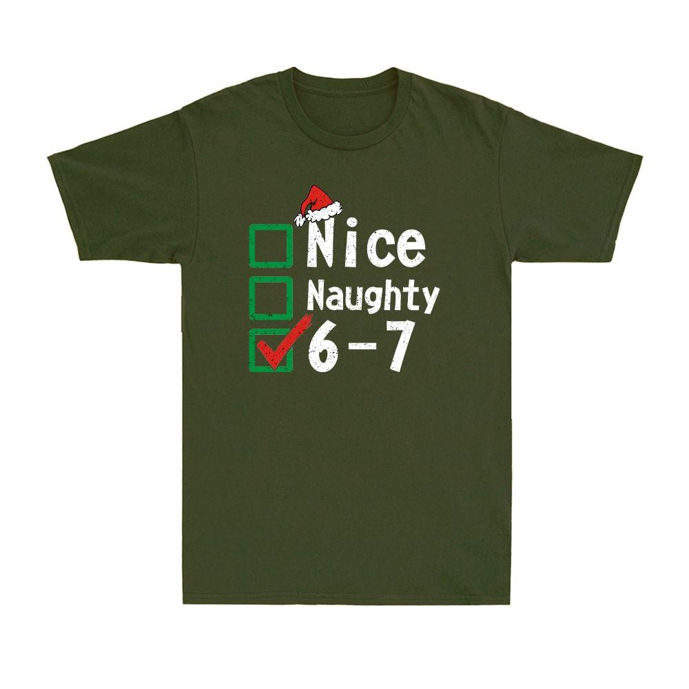 6-7 Meme Nice Naughty 67 Christmas Brain Rot Funny Patriots X-mas Unisex's T-Shirt