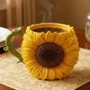 Flower Coffee Mug with Large Capacity Tea Milk Water Floral Shape Handle Heat-resistant Drinking Cup Decoration