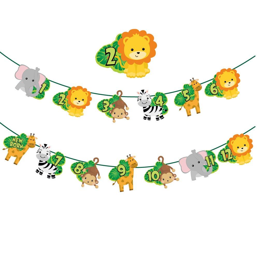 Jungle Birthday Birthday Party Decorations Bunting Banner Safari Birthday Jungle Safari Birthday