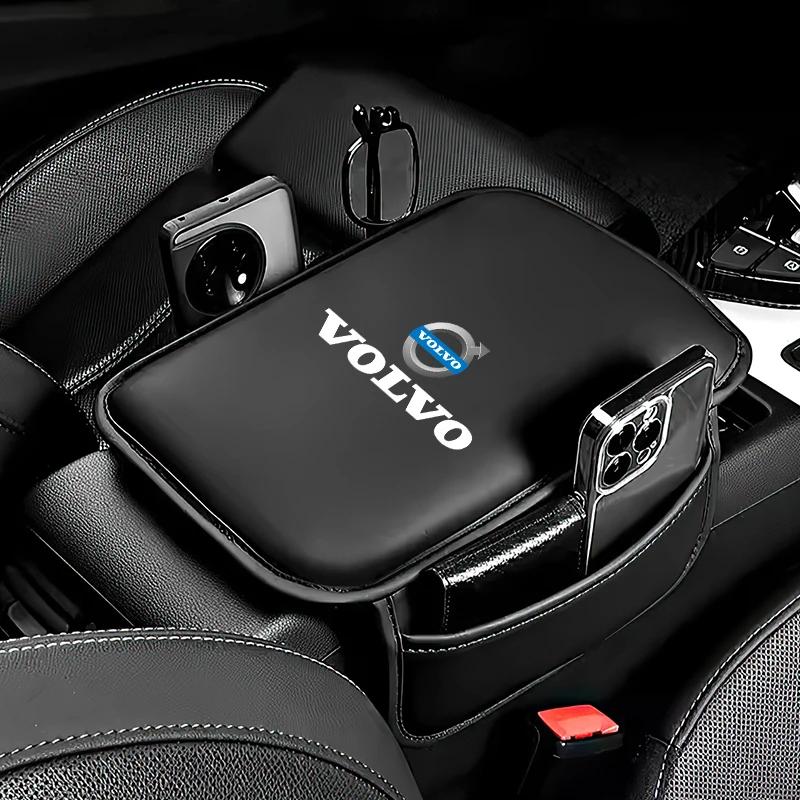 pcnrm10 Car Armrest Box Pad Leather Auto Armrest Mat Car Accessories For Volvo AWD V50 S60 XC60 S40 XC40 XC90 V60 S80 S90 V90 V70 T6 T8