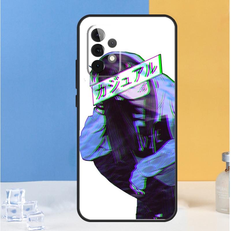 Грустная аниме эстетика Сэмпай Для Samsung Galaxy A13 A33 A53 A36 A26 A05 A06 A16 A54 A34 A14 A32 A52 A55 A35 A15 A56 Чехол