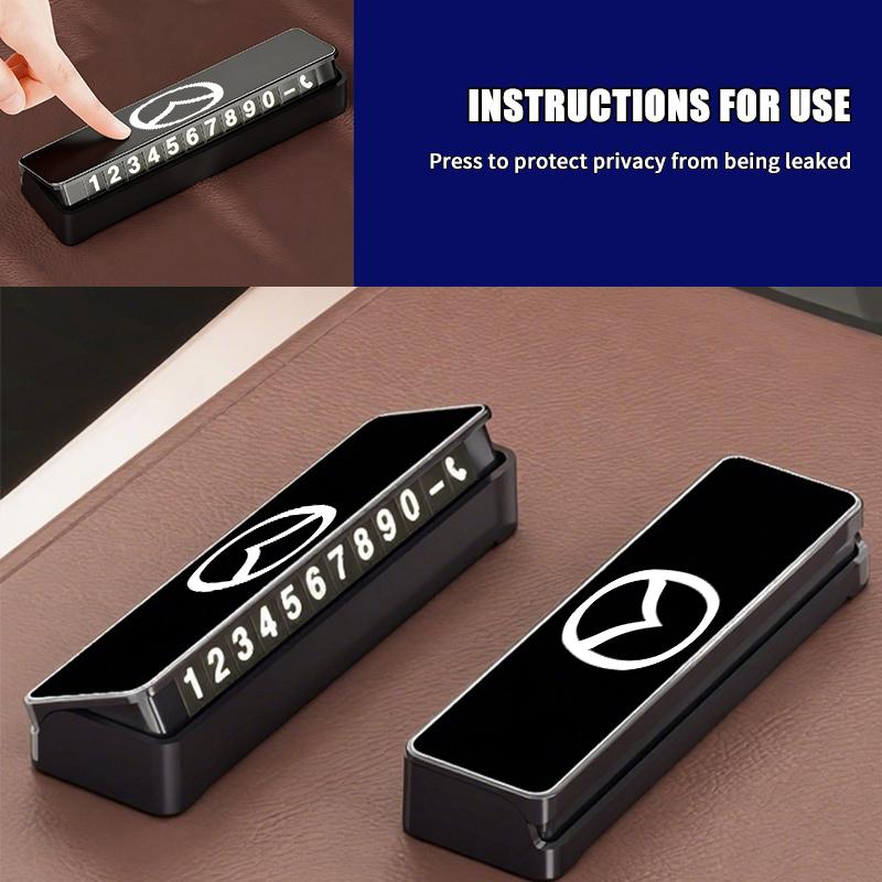 AAGD1 Alloy Car Parking Phone Number Plate Move Car Contact Card For Mazda 3 CX3 CX4 CX5 CX7 CX8 CX9 CX30 RX7 Atenza Axela