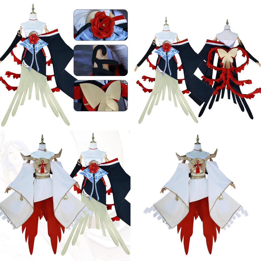 Sweet And Fresh Konan Cosplay Outfit White Crane Style Naruto Costume