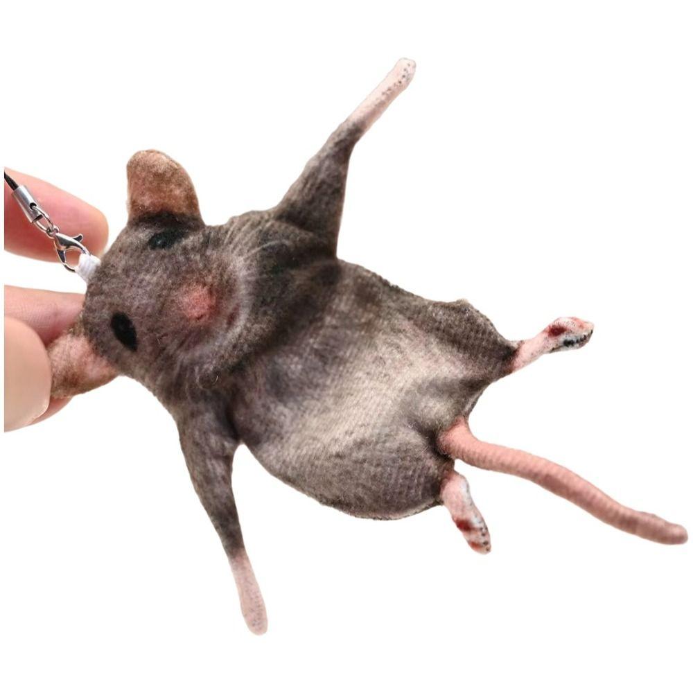 Bendable Mouse Keychain Wire Frame Mouse Doll Novelty Rat Plush Pendant Kids Toy