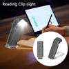 USB Rechargeable Reading Light 3 Colors Light Lamp Clip New Bookmark Night Light Reading
