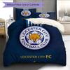 Футбольный клуб «Лестер Сити».  Комплект постельного белья с рисунком, одеяло  Домашний декор  Подарок (1 пододеяльник + 2 наволочки без наполнителя)