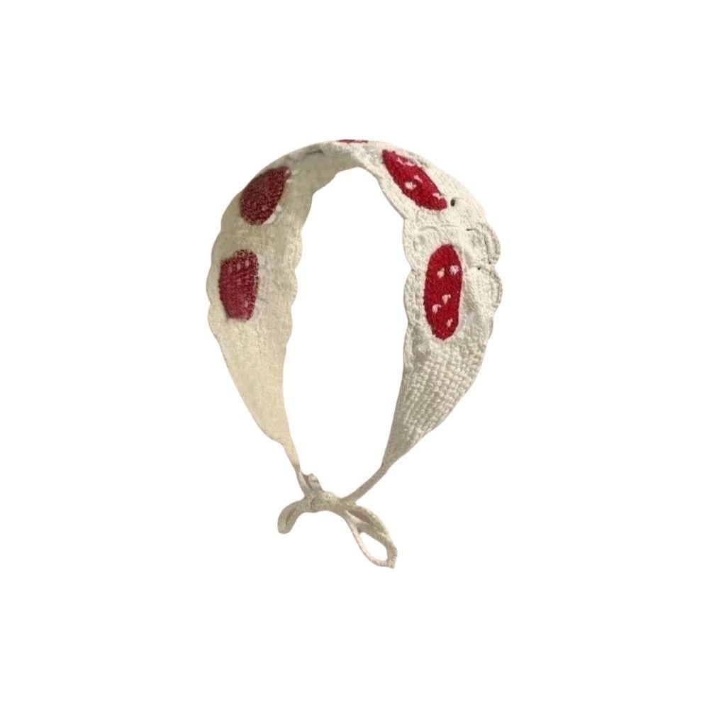 Knit Fabric Crochet Hair Bands Cartoon Design Hair Scarf Mushroom Hair Bands Holiday Season