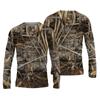 Spring and Autumn Men's Hunting Breathable T-Shirt Long Sleeve Outdoor Sports Crewneck Tops Forest Camouflage Top Tees 6XL
