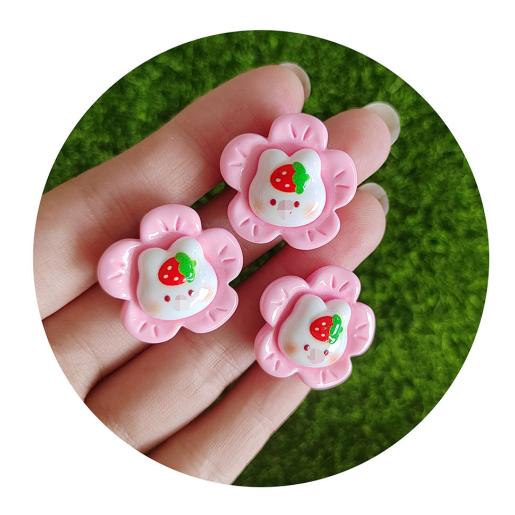 Мультяшный Кролик Цветок Мороженое Леденец Клубника Смола Плоская Задняя Сторона Украшения Шармы DIY Серьги Подвески Принадлежности