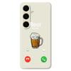 For Samsung Galaxy S25+ Case Beer Pattern Printing Straight Edge TPU Phone Back Cover