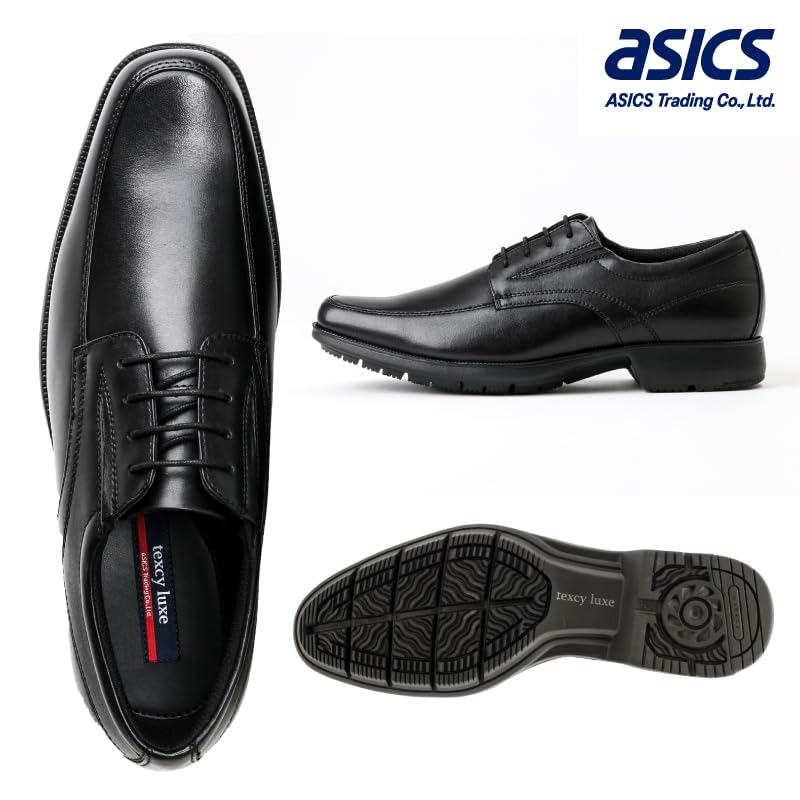 [Texcy Luxe] Business Shoes, Genuine Leather, TU-7769, Men's, Black, 26.5 cm