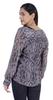 Moomaya Printed Women  S Button Down Shirt Long Sleeve Tshirt V-Neck Tunic