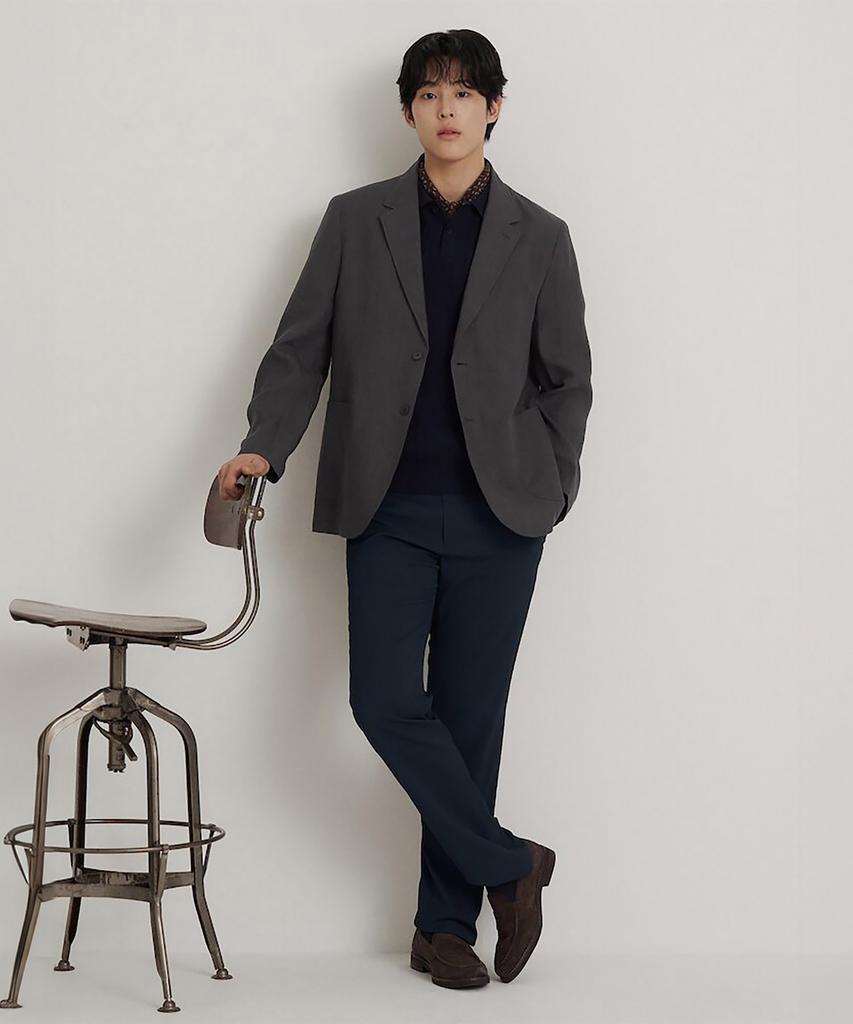 Beanpole Men Linen Melange Jacket Ash