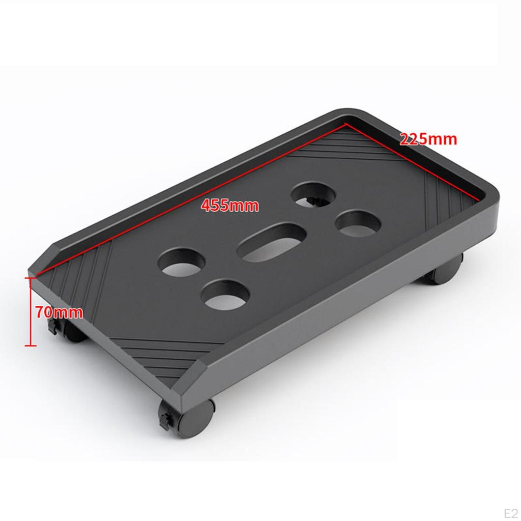 Мобильная тележка-подставка на колесиках для корпуса компьютера (CPU Rolling Holder Stand Computer Mainframe Bracket with 4 Caster Mobile Cart PC)