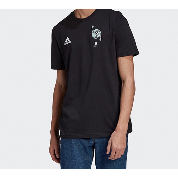 adidas Мужские футбольные майки Черные Умеренный Прямой крой GE4686