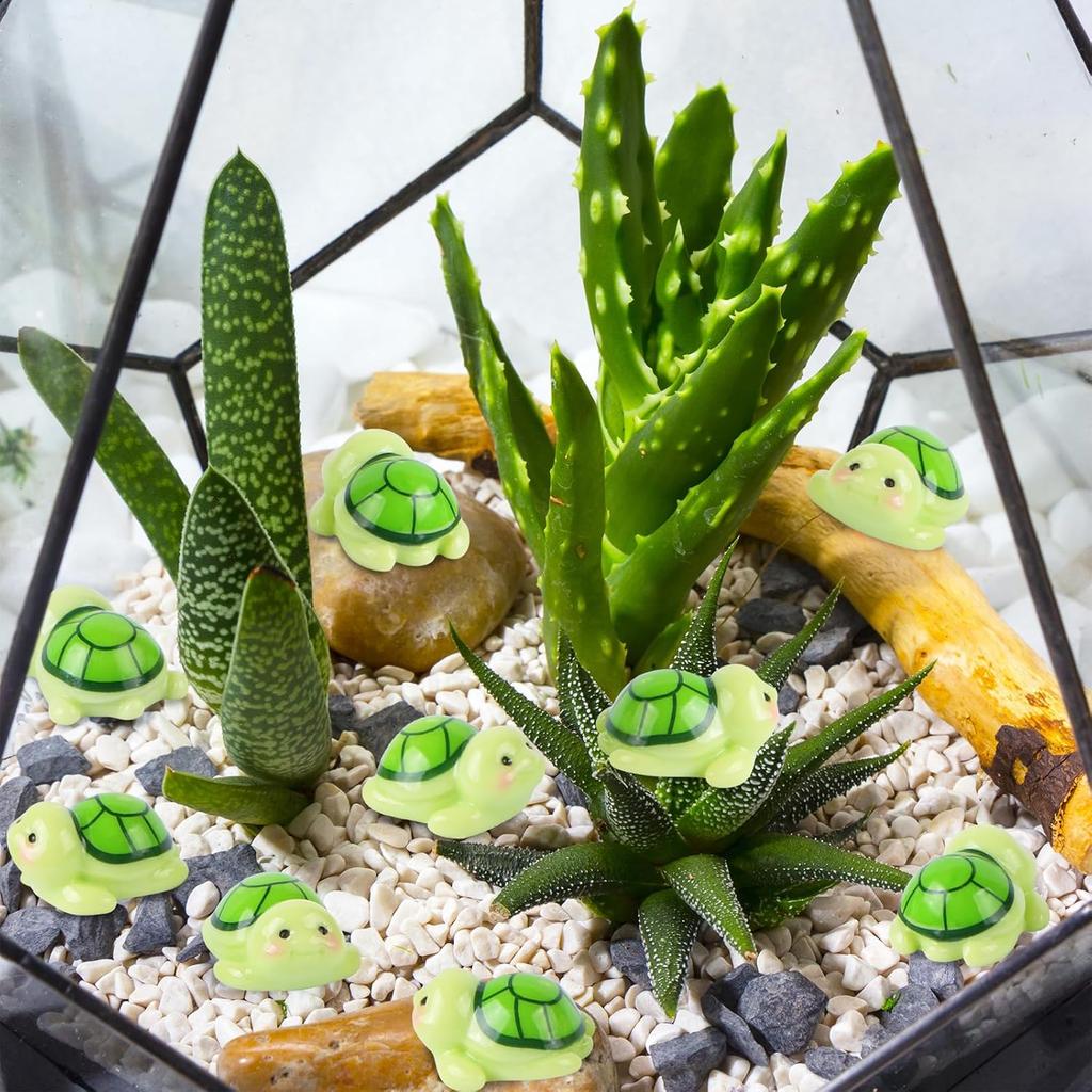 30 штук крошечных черепашек для кукольного домика, мини-животные из смолы, мини-зеленые черепашки для волшебного сада, микро-мшистый ландшафт, домашний декор