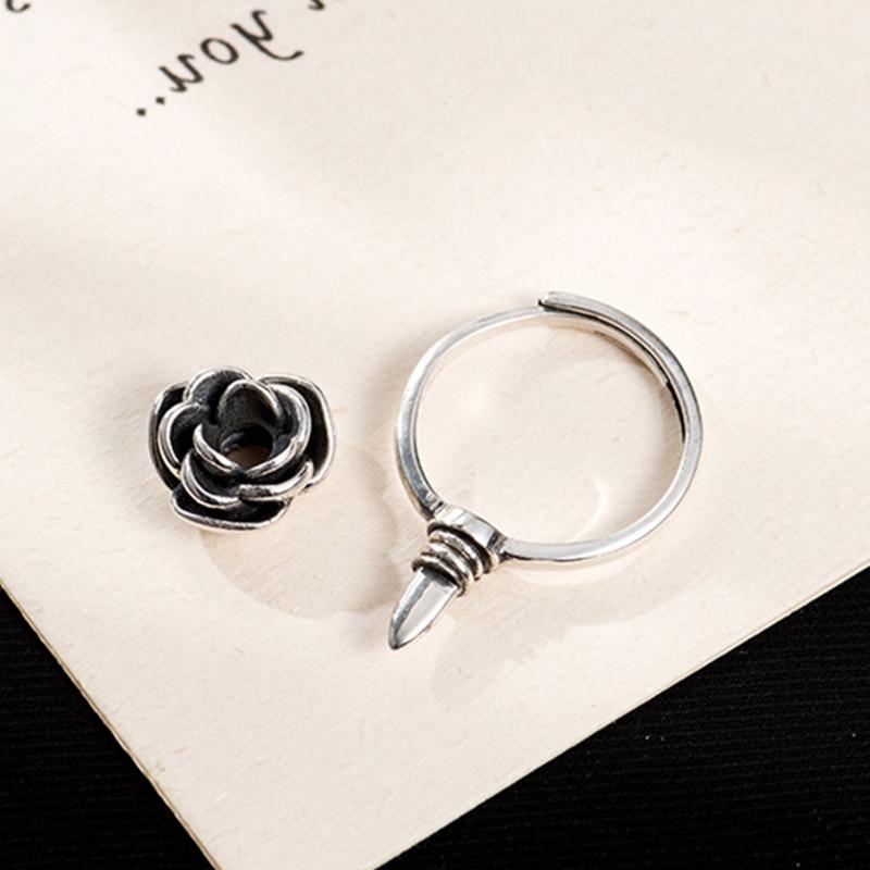 Self for Protection Ring Functional Hidden Cool Finger Ring Hip Hop Finger Rings for Men Women Dainty Rose Ring For Wome