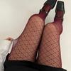 Large size [small diamond] mesh socks sexy thin pantyhose sexy anti-hook premium gold thin retro black silk women