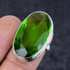 Натуральный Перидот Драгоценный Камень Ручной Работы 925 Стерлинговое Серебро Ювелирное Кольцо Размер 4 Q1r08