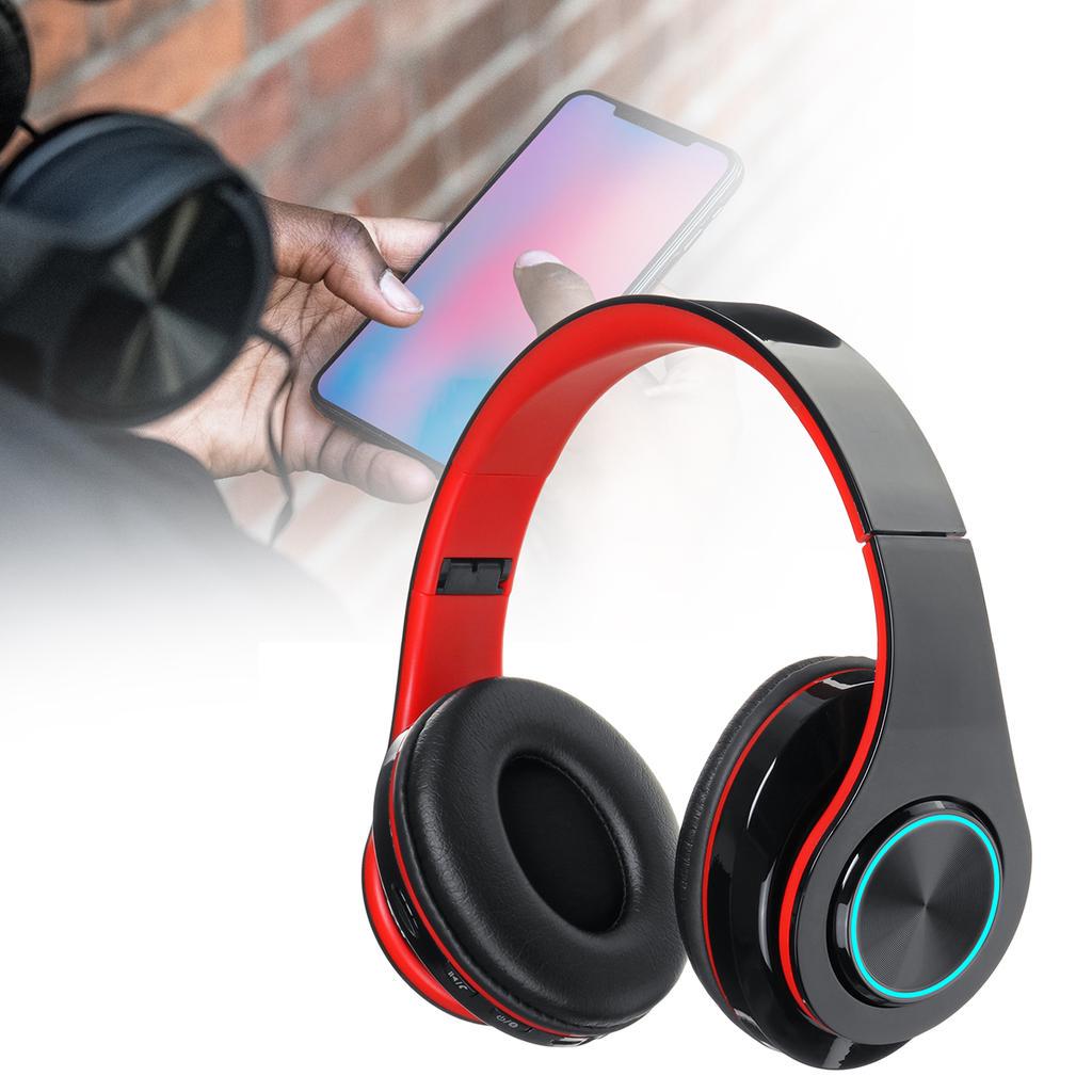 40 мм громкоговорители со светодиодной подсветкой Bluetooth 5.0 гарнитура наушники ледяная трещина микрофон игровые наушники