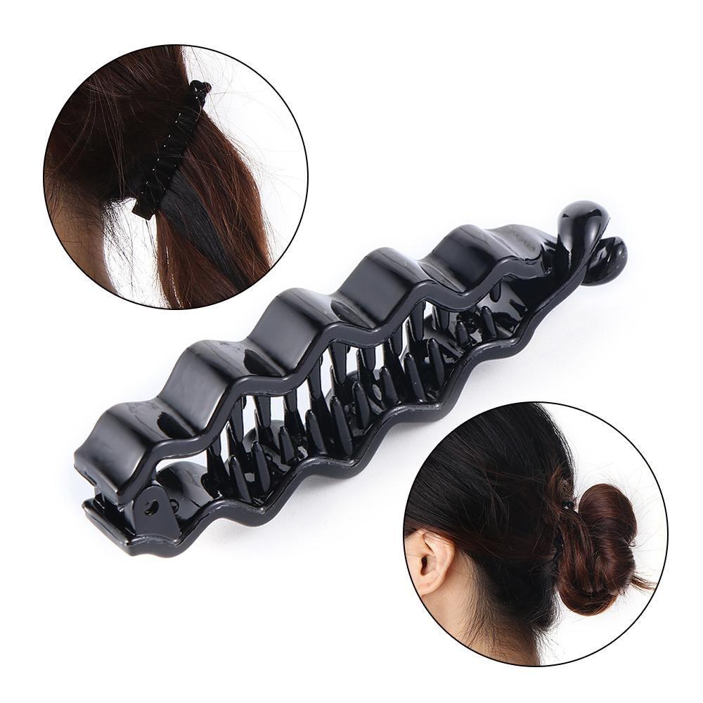 Женские модные инструменты для укладки волос, черная заколка-банан, держатель для хвоста, заколка-зажим для волос из АБС-пластика