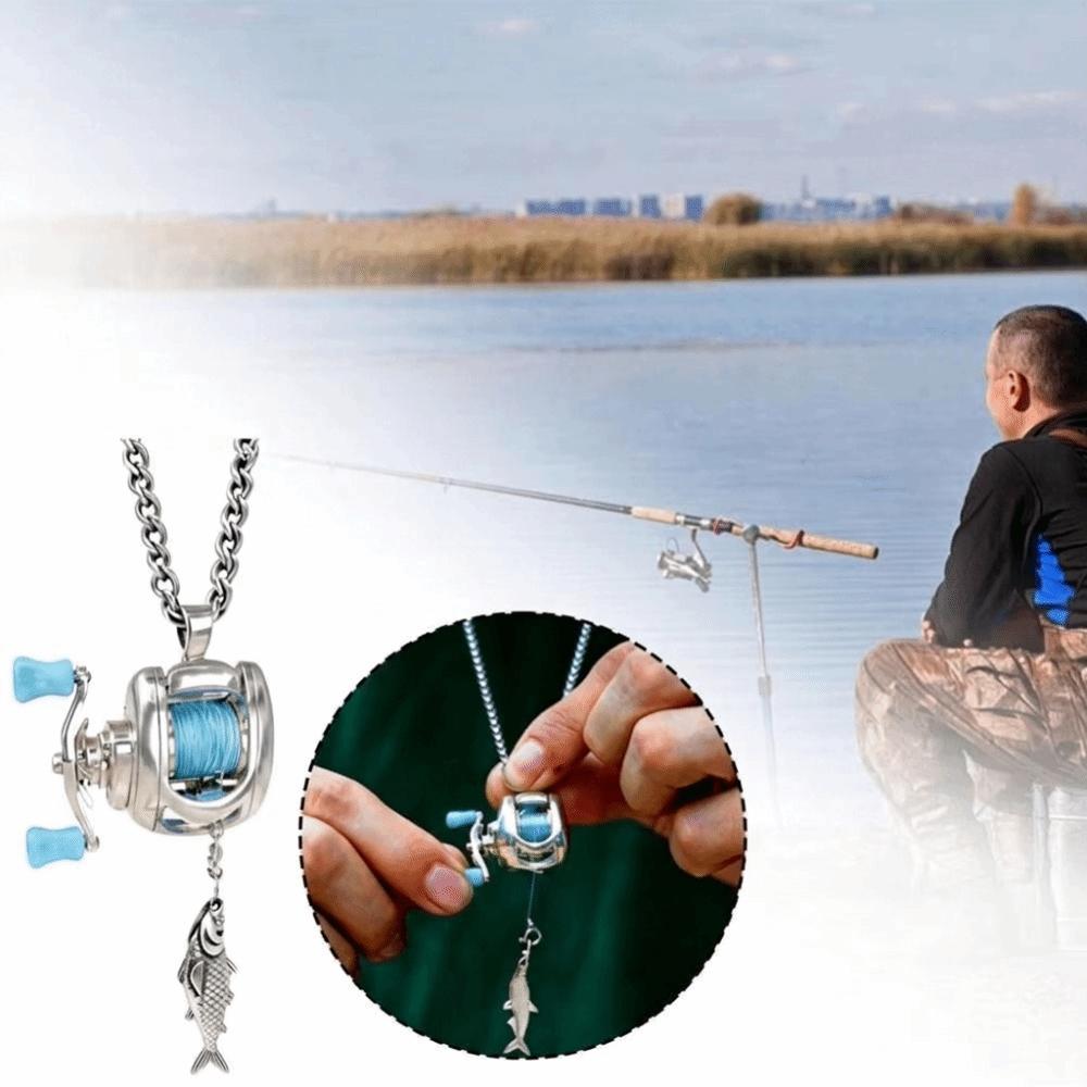 Delicate Texture Fisherman Pendant Jewelry Rotatable Handle Outdoor Accessory Daily Casual Outfits