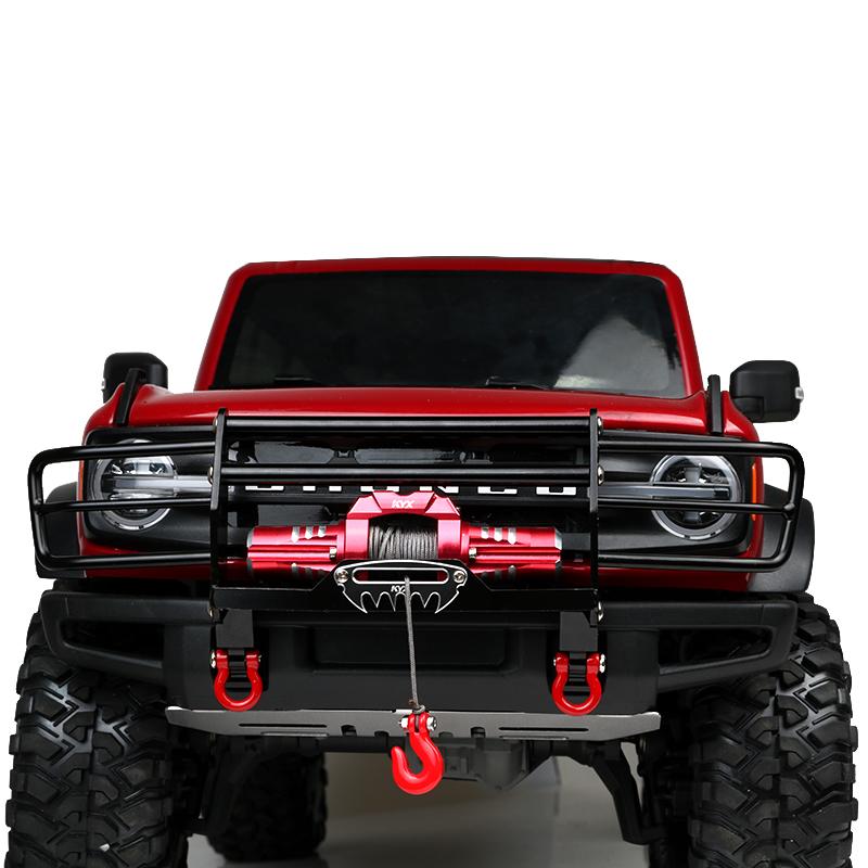 KYX Racing Alloy Front Bumper Upgrades Parts Accessories for 1/10 RC Crawler Car Traxxas TRX4 2021 Bronco