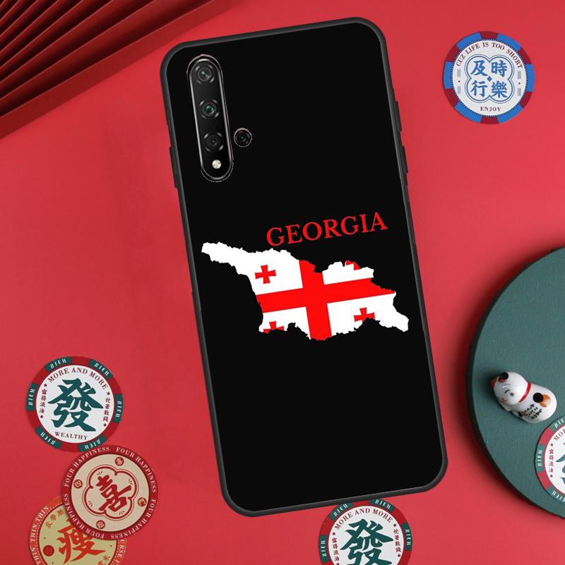 Georgia Grunge Flag For Huawei Nova Y73 Y72 Y61 Y91 Y90 Y70 Y60 12s 12i 11i 8i 9 10 SE P60 Pro P30 P40 Lite Case