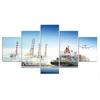 5 шт., транспортный корабль, порт, самолет, Декор, фотографии, холст, 5 панелей, современный абстрактный домашний декор, декор для комнаты, 5 шт., картины, постер