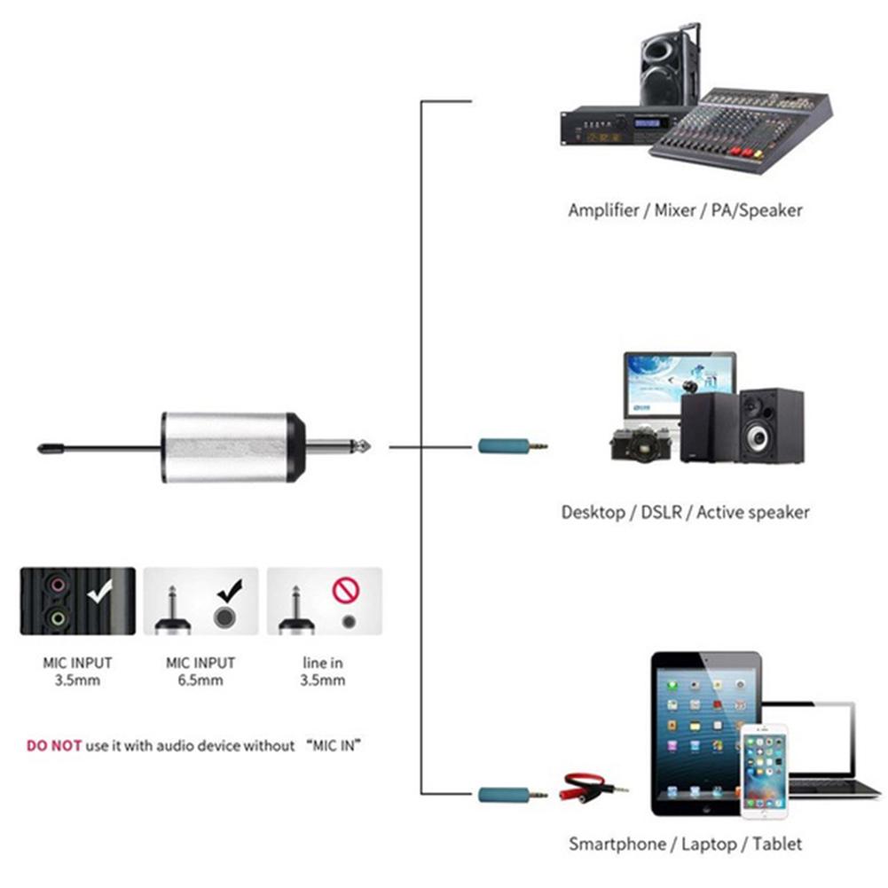 UHF Wireless Microphone Lavalier Headworn With Bodypack Transmitter Rechargeable Receiver 1/4" Output For Teaching Speaking
