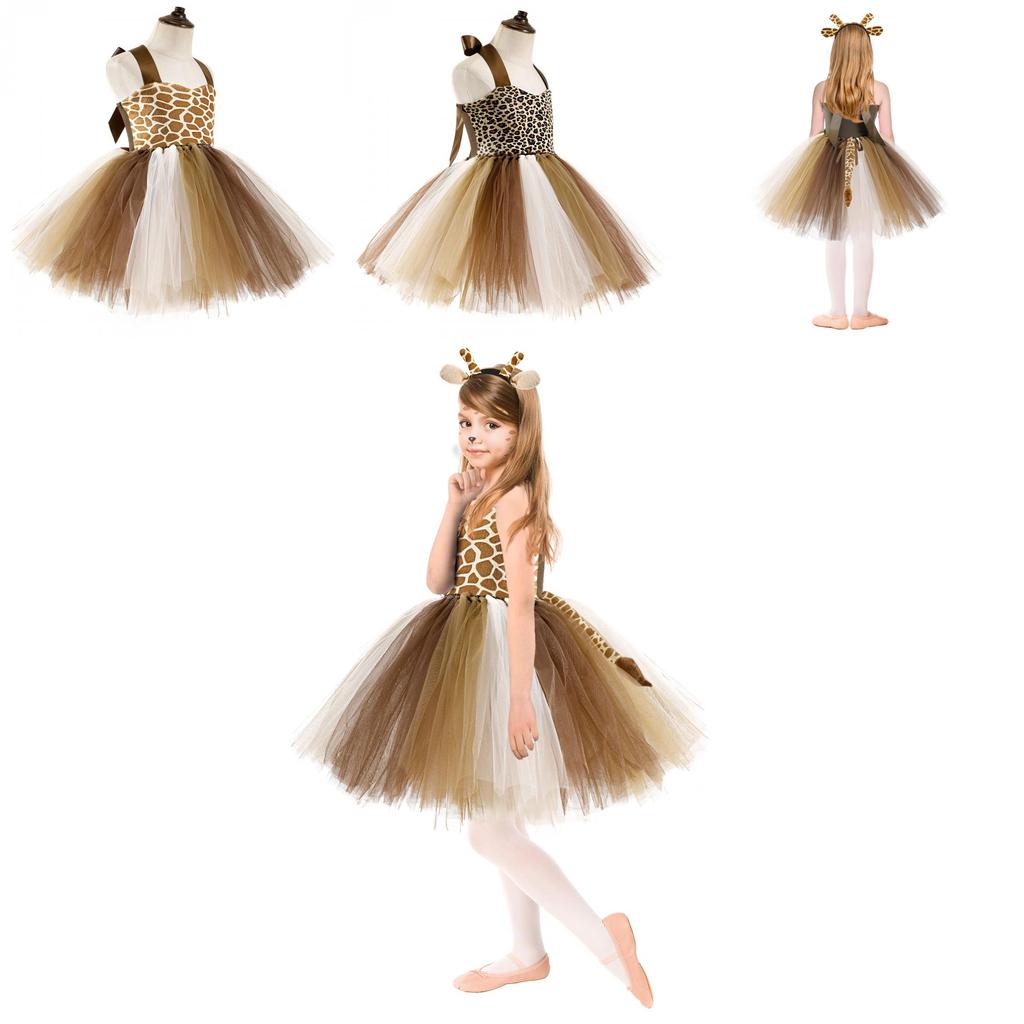 Очаровательный костюм для косплея леопарда, жирафа и тигра для девочек