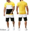 New Men's Sports Shorts Suit Men's Loose Sports Suit Striped Sportswear