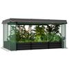 Raised Garden Bed with Bird Protection Net and Sun Protection, Metal Housing, 230x110x110 Cm, Grey/Green/Black