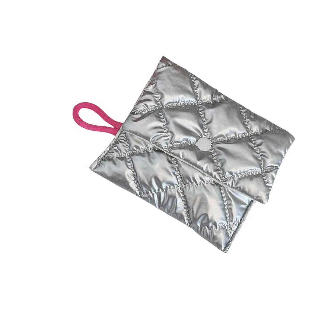 Элегантная сумка-органайзер с серебристым узором и ромбами, прочная водостойкая сумка для хранения из полиуретана для путешествий и ежедневных поездок на работу