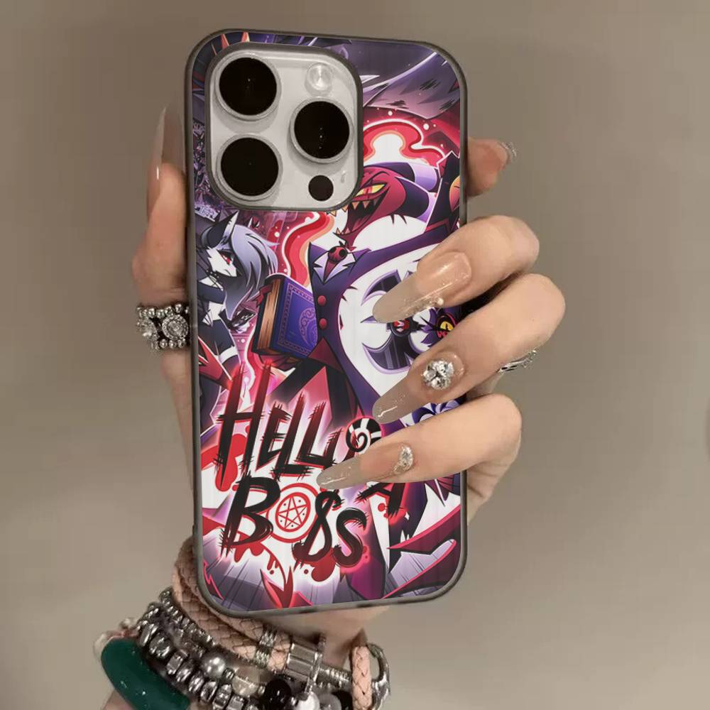 Cartoon H-Helluva Boss Soft Corrugated Transparent Phone Case For IPhone 17 15 16 11 12 13 14 Pro Max Plus Pro