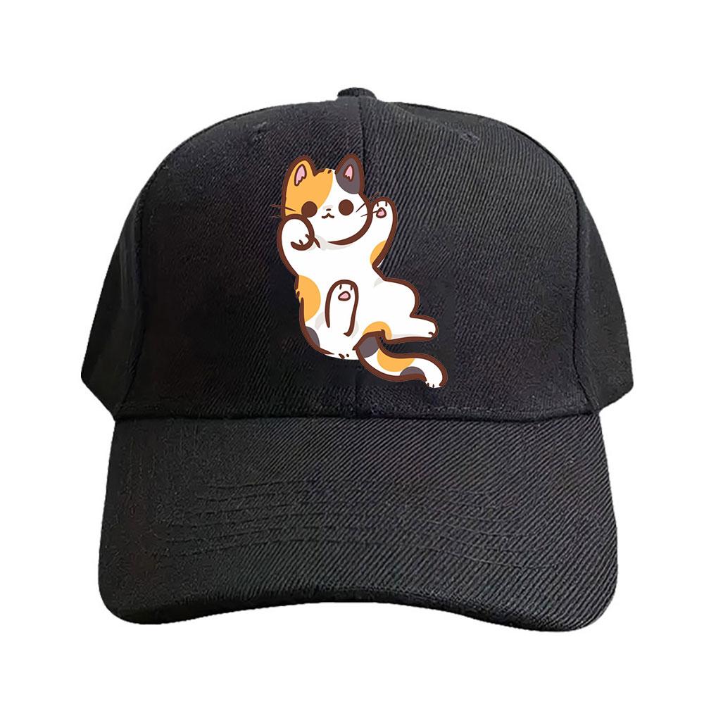 kawaii cat Cap Summer Women Unisex Adult Peaked Hat Fashion Casual Adjustable Printed Baseball Caps Trucker Cap boyfriend