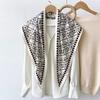 Retro simple and versatile big triangle scarf women's spring summer high-end feeling bag headscarf scarf shawl fart curtain decoration