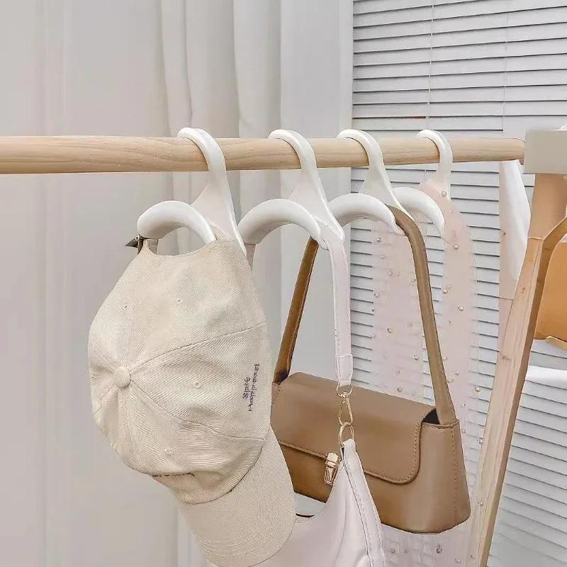 10pcs Widen Multipurpose Hangers Connection Hook Space Saving Hat Silk Scarf Shawls Handbag Hanging Rack Wardrobe Organizer