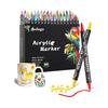 Acrylic Markers, 80 Colors, Dot Pen, Water-Based, Twin Type, Paint Markers, Suitable for