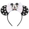 Pearls 3.3"Mouse Ears Headband 5‘’ Velvet Bow Hairband For Girls Festival Party Cosplay DIY Hair Accessories Women Gifts
