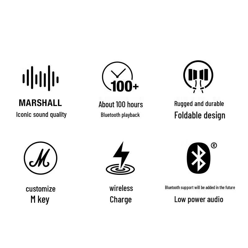 Marshall Полноразные Bluetooth-наушники Major V