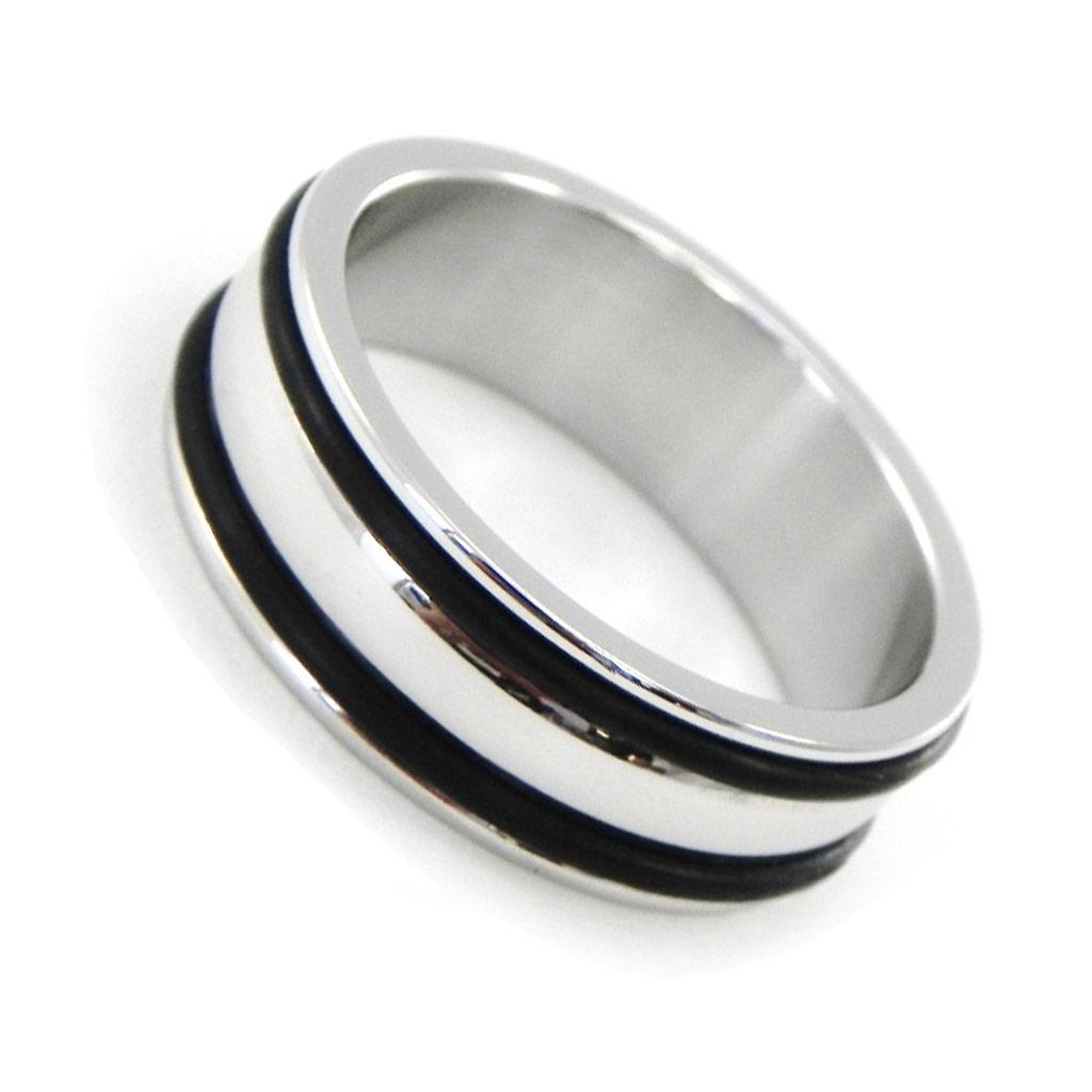 Стальное кольцо 'Tony' из стальной резины - 8 мм