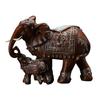 Resin Elephant Statue With Imitation Wood Finish For Office Decor And Gifts