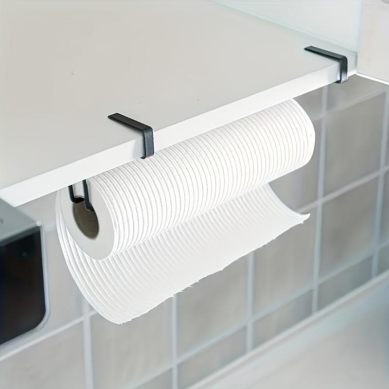 Kitchen Roll Paper Holder Free Punch Lazy Rag Paper Towel Holder Stainless Steel Toilet Roll Storage Rack Creative Wall-mounted